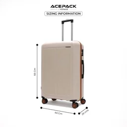 ACEPACK by Verage Megatron Pro Hard Side Polypropylene Luggage Medium Check in 74L | Lightweight Unbreakable Suitcase Set with 360° Silent Spinner Wheels, Number Lock & Telescopic Handle