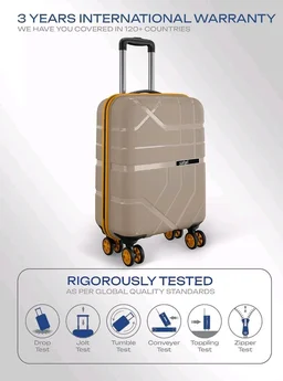 Safari Broadway 8 Wheels 65cm Medium Size Trolley Bag, Hard Case Polypropylene, 360 Degree Wheeling Checkin Luggage for Men & Women, Suitcase for Travel, Trolley Bags for Travel, Fossil
100+ bought in past month
