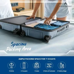 Aristocrat Liberty 8 Wheel Medium Size (Check-in) Hard Case Trolley Bag, Lightweight Polypropylene Luggage, 68 CM, Combination Lock, Travel-Friendly, Unisex, 3-Yr Global Warranty, Spanish Blue
600+ bought in past month