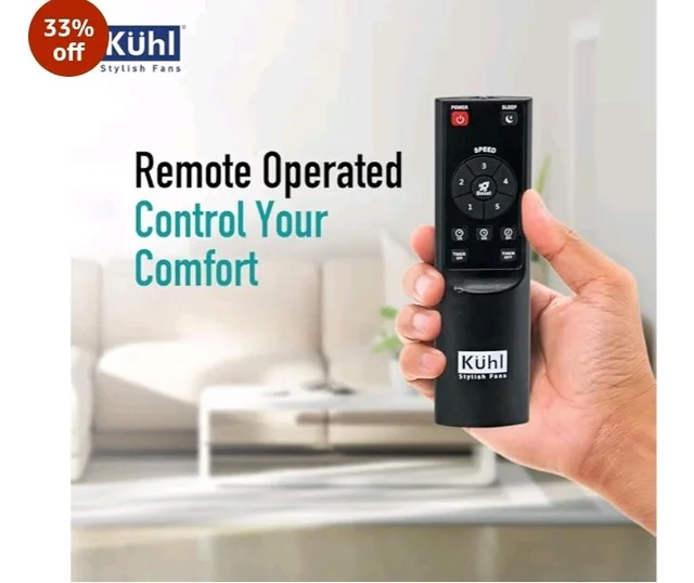 KUHL Inspira T1 400Mm Power Saving BLDC Table Fan With Remote | 28 W | Touch Screen Control Panel With Digital Display | Tilt Mechanism & Swivel Function | Table Fan| High Air Flow & Low Noise,White
33%
off