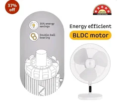 atomberg Renesa 400mm Table Fan | Ideal for Home & Office | Silent BLDC | high Air Delivery | 6 Speeds | 35W | Remote with Oscillation, Timer, Sleep | Easy to clean | 2 Years Warranty (Snow White)