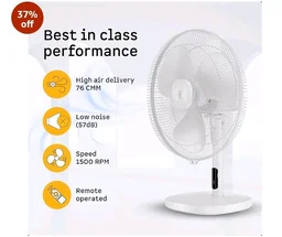 atomberg Renesa 400mm Table Fan | Ideal for Home & Office | Silent BLDC | high Air Delivery | 6 Speeds | 35W | Remote with Oscillation, Timer, Sleep | Easy to clean | 2 Years Warranty (Snow White)