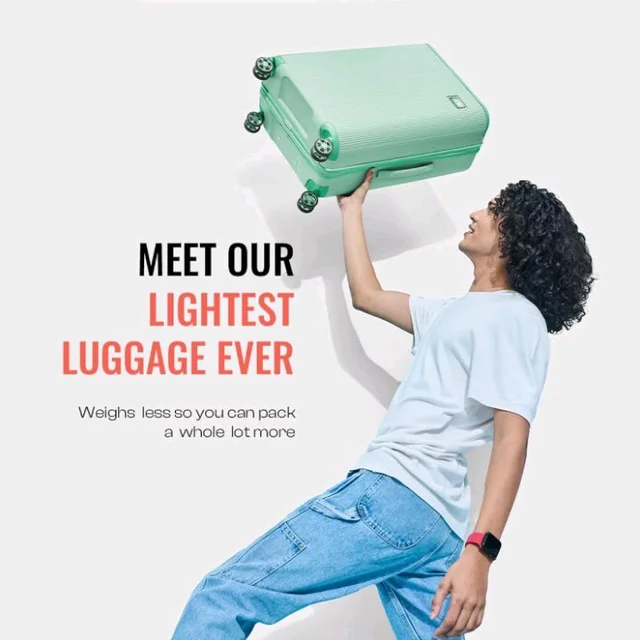 Urban Jungle by Safari, The Lumolite Light Weight Medium (65cm) Check in Trolley, 74L Capacity Hard Sided Polycarbonate Suitcase,TSA Approved Lock, 8 Silent Wheels (Olive)
