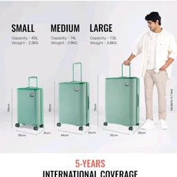Urban Jungle by Safari, The Lumolite Light Weight Medium (65cm) Check in Trolley, 74L Capacity Hard Sided Polycarbonate Suitcase,TSA Approved Lock, 8 Silent Wheels (Olive)