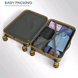 Safari Broadway 8 Wheels 65cm Medium Size Trolley Bag, Hard Case Polypropylene, 360 Degree Wheeling Checkin Luggage for Men & Women, Suitcase for Travel, Trolley Bags for Travel, Fossil
100+ bought in past month
