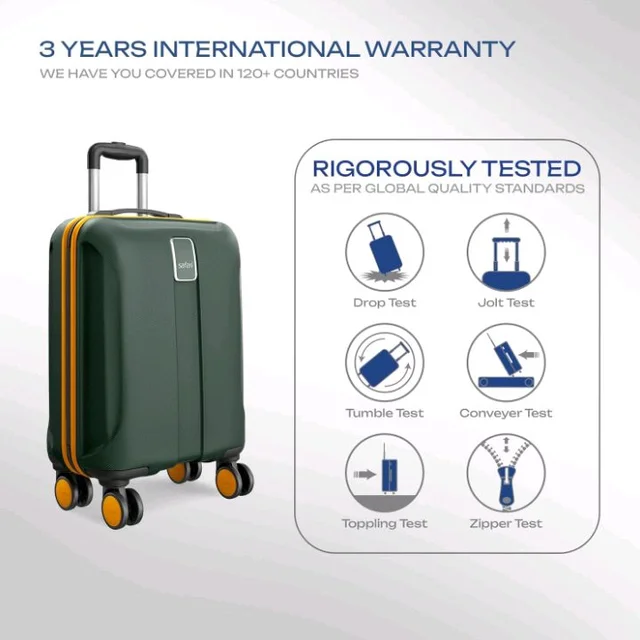 Safari Cabin Polycarbonate Spinner Thorium Neo 8 Wheels 55Cm Size Trolley Bag, Hard Case, 360º Wheeling Carry-On Luggage for Men & Women, Travel Bag, Suitcase for Travel, Dusk Green
200+ bought in past month