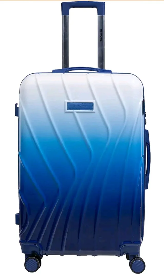 Waves 66 cm Check-in Polycarbonate Trolley Bag for Travel | Hard Shell with 8 Spinner Wheels | Lightweight & Durable Luggage | 360° Spinner | Water Repellent Suitcase - Ocean Blue