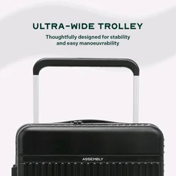 Assembly Rover Pro 20 Inch (55cm) Cabin Trolley Bag Hard Shell Polycarbonate Suitcase with Laptop Compartment Wide Trolley Design with TSA Lock 8 Spinner