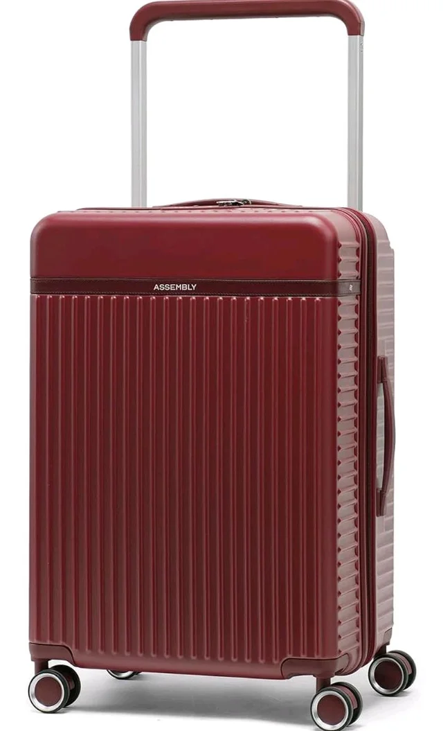 Assembly Rover 24 Inch (65cm) Check-in Medium Trolley Bag Hard Shell Polycarbonate Suitcase Wide Trolley Design with TSA Lock 8 Spinner Wheels Red