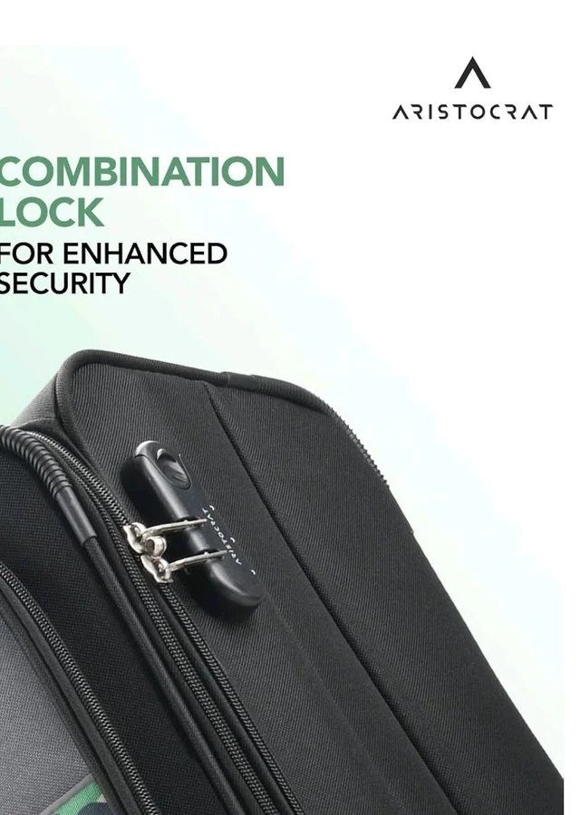 Aristocrat Commander Soft Case Medium Size (Check-in) Trolley Bag, Black
Spacious, Zipper Expander, Front Pocket, Durable Polyester Case Travel Luggage, Combination Lock, 3-Year Global Warranty