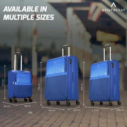 Aristocrat Drift Soft Case Medium Size 8-Wheel Trolley Bag, Blue
Spacious, Zipper Expander, Front Pocket, Durable Polyester Case, Combination Lock, Travel Luggage, 3-Year Global Warranty
400+ bought in past month