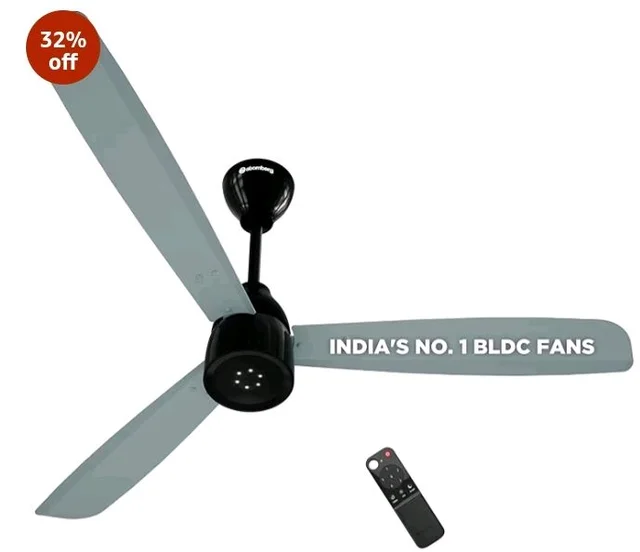 atomberg Renesa Enzel 1200mm BLDC Ceiling Fan with Remote | 5 star | Advance Air+ Technology | LED Speed Indicator | Low Noise | Sleek Design | Power Saving | 3 Year Warranty | Misty Teal