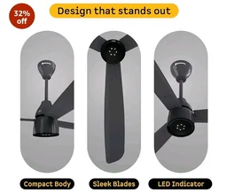 atomberg Renesa Enzel 1200mm BLDC Ceiling Fan with Remote | 5 star | Advance Air+ Technology | LED Speed Indicator | Low Noise | Sleek Design | Power Saving | 3 Year Warranty | Pebble Grey
