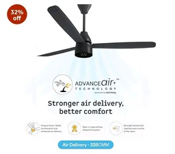 atomberg Renesa Enzel 1200mm BLDC Ceiling Fan with Remote | 5 star | Advance Air+ Technology | LED Speed Indicator | Low Noise | Sleek Design | Power Saving | 3 Year Warranty | Pebble Grey