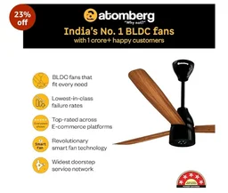 atomberg Renesa Enzel 1200mm BLDC Ceiling Fan with Remote | 5 star | Advance Air+ Technology | LED Speed Indicator | Low Noise | Sleek Design | Power Saving | 3 Year Warranty | Honey Maplewood
