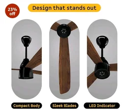atomberg Renesa Enzel 1200mm BLDC Ceiling Fan with Remote | 5 star | Advance Air+ Technology | LED Speed Indicator | Low Noise | Sleek Design | Power Saving | 3 Year Warranty | Dark Walnut
