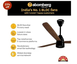 atomberg Renesa Enzel 1200mm BLDC Ceiling Fan with Remote | 5 star | Advance Air+ Technology | LED Speed Indicator | Low Noise | Sleek Design | Power Saving | 3 Year Warranty | Dark Walnut
