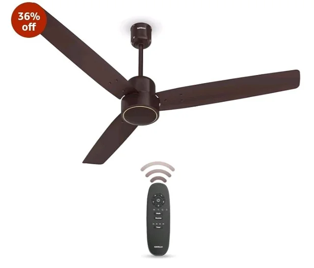Havells FAB BLDC Ceiling Fan 1200 mm, 380 RPM, Savings upto 65%, Reverse Rotation, 4 Modes (Boost, Sleep, Breeze, Mop), Low Wattage 30 W, Low Noise, Air Flow:235 CMM, 3 Year Warranty,