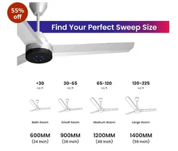 Colorbot Stella BLDC Ceiling Fans 1200mm | BEE 5 Star Rated Power Saver | AeroQuiet+ Technology | 370 RPM | Remote Control (Boost, Timer, LED, Reverse Mode) | 4 Years Warranty (Arctic White)