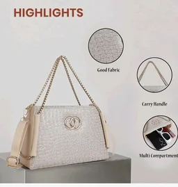 Gold Rose Women’s Faux Leather Sling Bag Wih Golden chain– Stylish Shoulder & Crossbody Bag | Party, Office & Daily Use Handbag