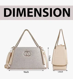 Gold Rose Women’s Faux Leather Sling Bag Wih Golden chain– Stylish Shoulder & Crossbody Bag | Party, Office & Daily Use Handbag