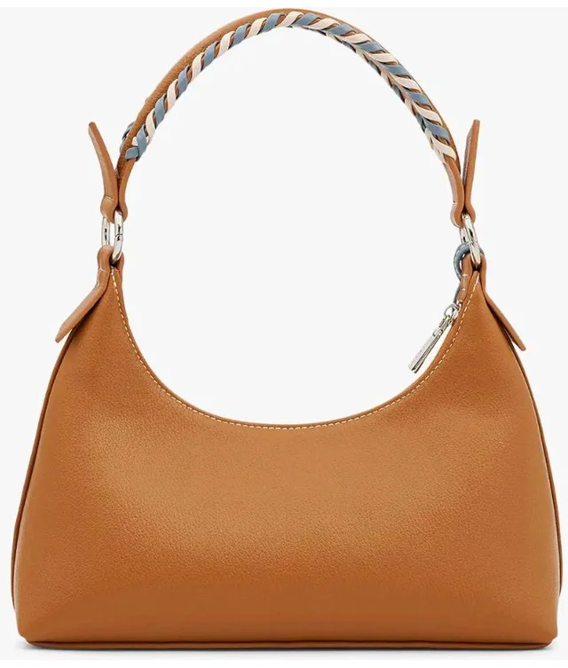 Miraggio Chocolate Shoulder Bag For Woman With Zipper Closure & Floral Charm | Shoulder Bag For Women Stylish For Daily Use | Handbag For Woman