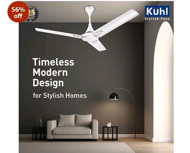 KUHL Meridian M1 1200MM 65% Power Saving BLDC Ceiling Fan With Remote | BEE 5 Star Rated & ISI Marked | High Air Flow | Down Light & Reverse Mode | 5 Year Warranty on Motor | Free Installation |Brown