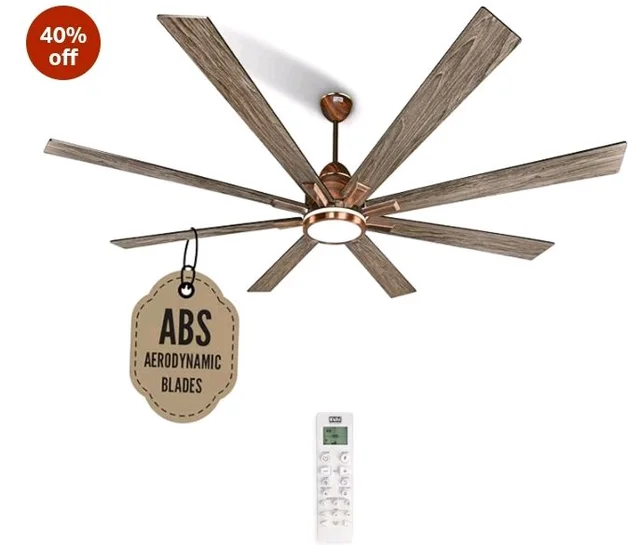 KUHL Polariz Super 72 1800mm 65% Power Saving BLDC Ceiling Fan With Remote |Down&Night Light|Low Noise|Iot -Operate Via Mobile & Alexa | Reverse Mode |Free Installation | Teak