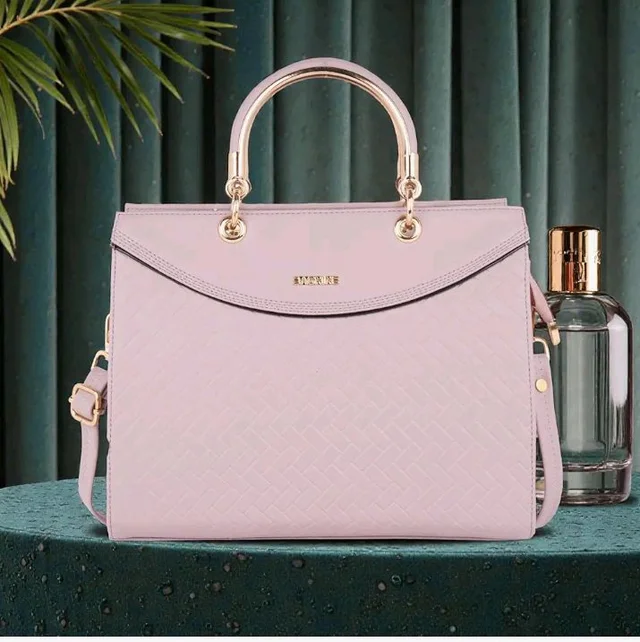 Fashion Handbag for Women | Designer Textured Satchel Purse | Removable Strap | Premium Zip Closure | Trendy Bag for Office, Shopping, Travel & Daily Use