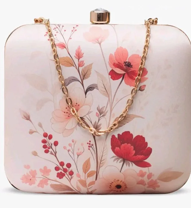 Artklim Printed Clutch Bag for Women with Detachable Strap