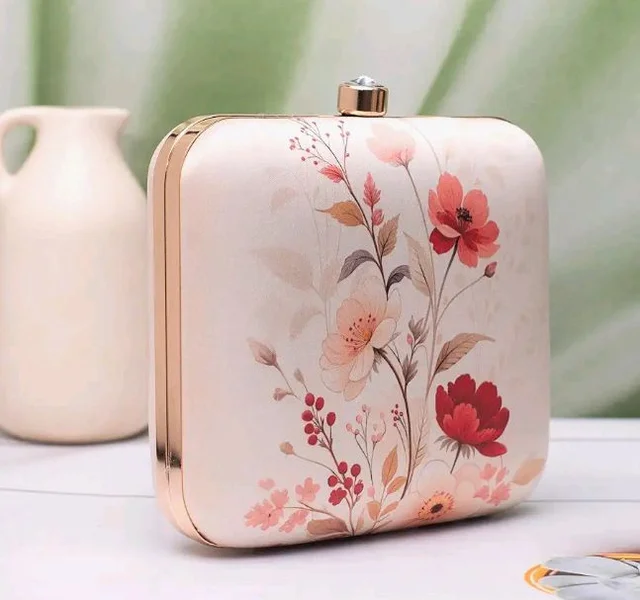 Artklim Printed Clutch Bag for Women with Detachable Strap