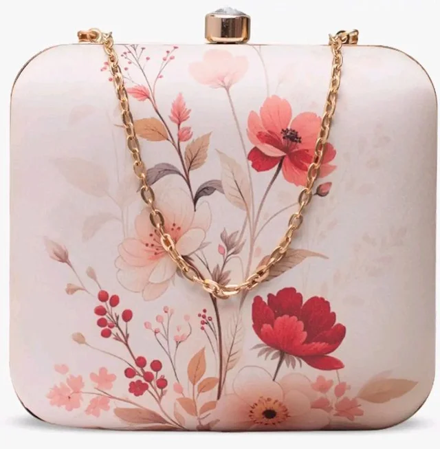 Artklim Printed Clutch Bag for Women with Detachable Strap