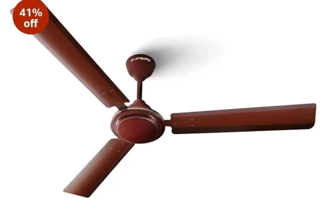 Longway Nexa 1200mm/48 inch High Speed Anti-dust Decorative 5 Star Rated Ceiling Fan 400 RPM with 2 Years Warranty (Brown, Pack of 1)