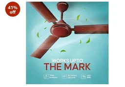 Longway Nexa 1200mm/48 inch High Speed Anti-dust Decorative 5 Star Rated Ceiling Fan 400 RPM with 2 Years Warranty (Brown, Pack of 1)