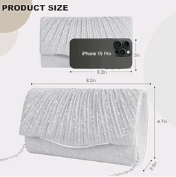 Lyrovo Clutch Purse for Women Formal Dressy Evening Clutches Handbags Crossbody Bag for Wedding Cocktail Prom Elegance Charm