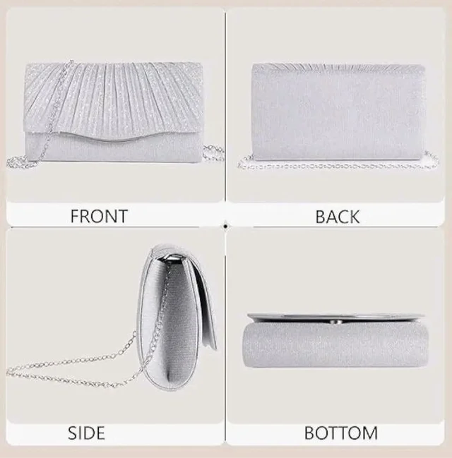 Lyrovo Clutch Purse for Women Formal Dressy Evening Clutches Handbags Crossbody Bag for Wedding Cocktail Prom Elegance Charm
