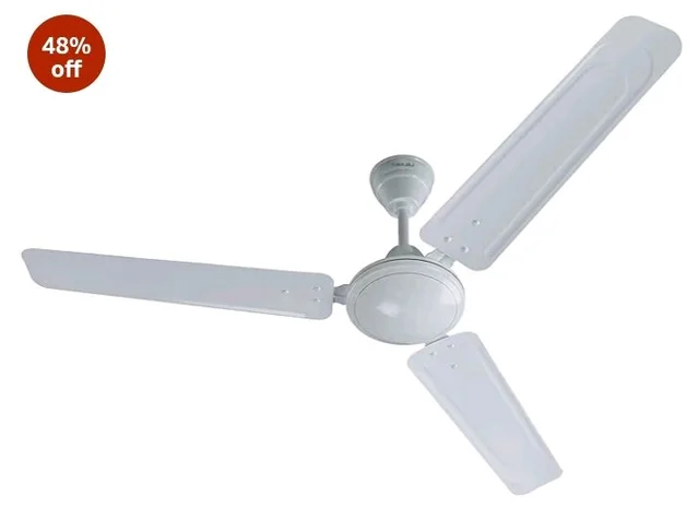 Bajaj Frore 1200 MM (48") Stars Rated Ceiling Fans for Home | BEE 1 star Rated Energy Efficient Ceiling Fan | Rust Free Coating for Long Life | High Air Delivery | 2-Yr Warranty 【White】