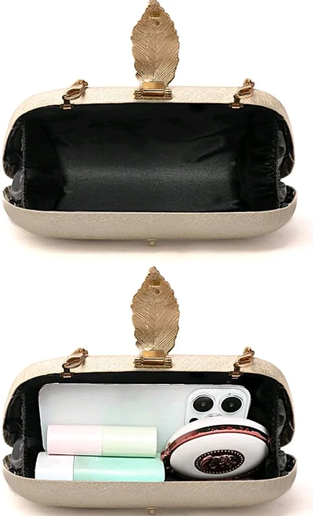 INOVERA (LABEL) Women Evening Hand Clutch | Ladies Party Wedding Purse with Chain Strap