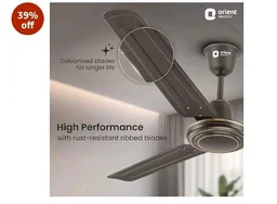 Orient Electric Apex-FX 1200mm Ceiling Fan for Home| BEE 1 Star Rated Energy Efficient Fan| Rust Resistant | Strong and Powerful Motor | 2 Years Warranty by Orient | Smoke Brown - Pack of 1