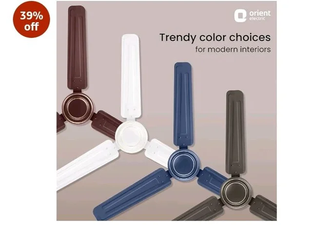 Orient Electric Apex-FX 1200mm Ceiling Fan for Home| BEE 1 Star Rated Energy Efficient Fan| Rust Resistant | Strong and Powerful Motor | 2 Years Warranty by Orient | Smoke Brown - Pack of 1