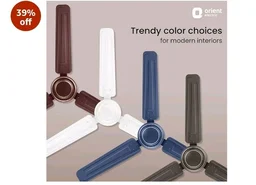Orient Electric Apex-FX 1200mm Ceiling Fan for Home| BEE 1 Star Rated Energy Efficient Fan| Rust Resistant | Strong and Powerful Motor | 2 Years Warranty by Orient | Smoke Brown - Pack of 1