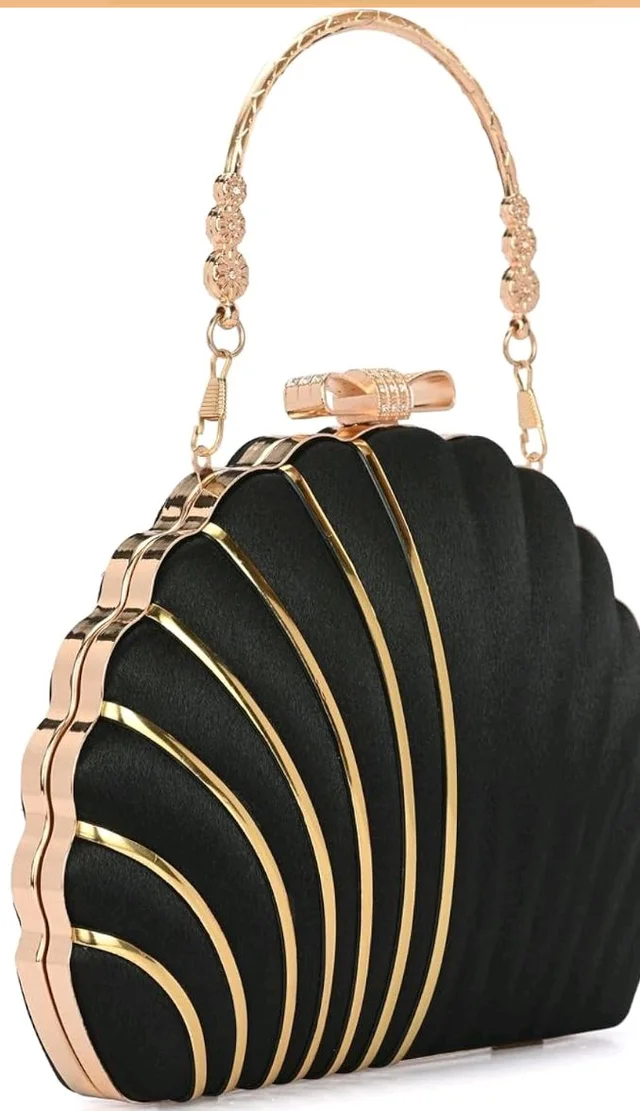 TOOBA Handicraft Clutch Purse For Women with Designer Piping Shell Clutch