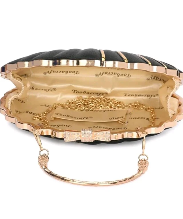 TOOBA Handicraft Clutch Purse For Women with Designer Piping Shell Clutch