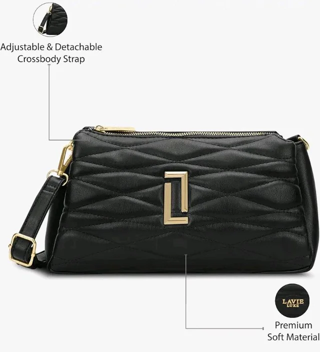 the store
4.3 out of 5 stars 5
Lavie Luxe Women's Lucie Quilted 3-Compartment Medium Crossbody Sling Bag | Ladies Purse Handbag | Gift for Women