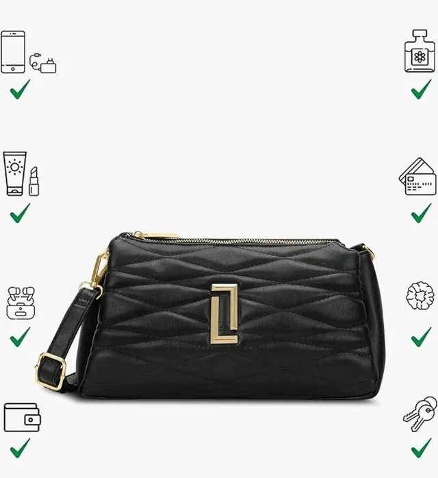 the store
4.3 out of 5 stars 5
Lavie Luxe Women's Lucie Quilted 3-Compartment Medium Crossbody Sling Bag | Ladies Purse Handbag | Gift for Women