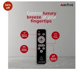 ACTIVA Gracia 600MM BLDC Ceiling Fan with LED Light | BEE 5 Star Rated | 28W Energy Saving Motor | 4 Blade High Speed | Remote Control | Reversible Mode & Timer | 5 Years Warranty | Smoke Brown