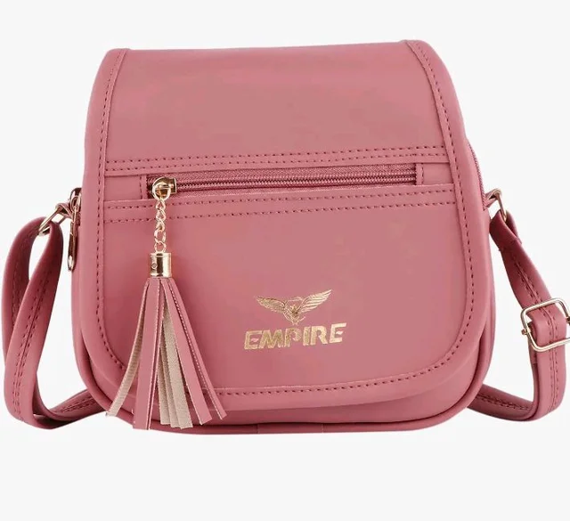 Empire Premium PU Leather Stylish Ladies and Girls for Office and Travel Shoulder Bag for College Adjustable & Detachable Strap Bag