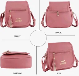 Empire Premium PU Leather Stylish Ladies and Girls for Office and Travel Shoulder Bag for College Adjustable & Detachable Strap Bag