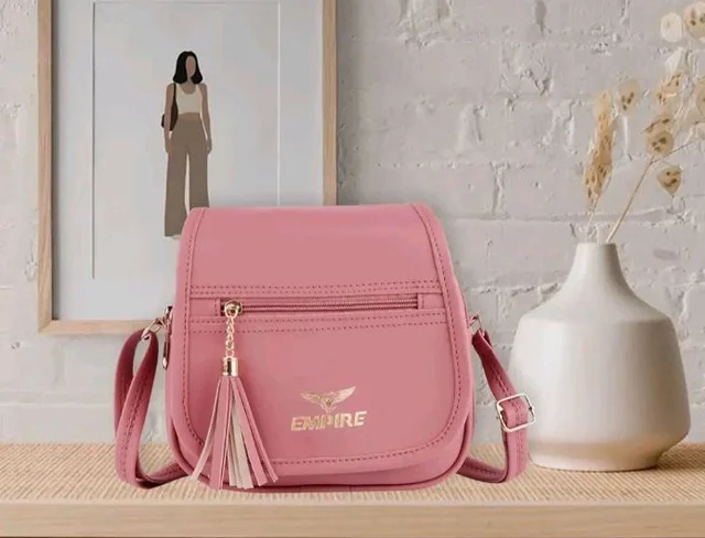 Empire Premium PU Leather Stylish Ladies and Girls for Office and Travel Shoulder Bag for College Adjustable & Detachable Strap Bag