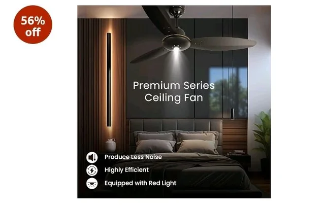 ACTIVA Gracia 1200mm Ceiling Fan, 3 Wider Blade, BLDC 28 Watt Motor Fan with LED Light, Energy Saving, Full Remote Control, Reversible Mode and Timer, 5 Years Warranty - Smoke Brown